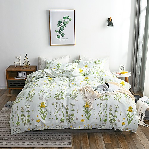 

Duvet Cover Sets 3 Piece Poly / Cotton Floral / Botanical 1# Printed Rustic / 3pcs (1 Duvet Cover, 2 Shams)
