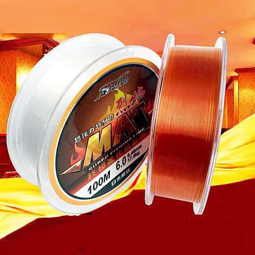 

Monofilament Abrasion Resistant Fishing Line 100M / 110 Yards Clear, Coffee