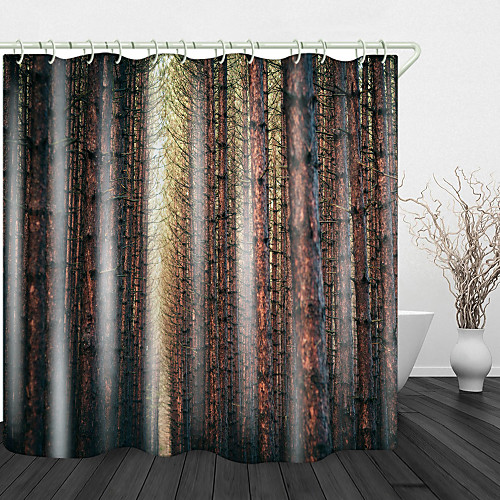 

Bare Forest Shower Curtains & Hooks Modern Polyester New Design