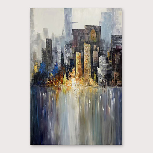 

Oil Painting Hand Painted Vertical Abstract Modern Stretched Canvas