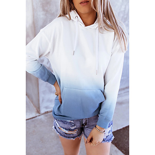

Women's Hoodie Pullover Tie Dye Daily Basic Hoodies Sweatshirts Blue Green Red