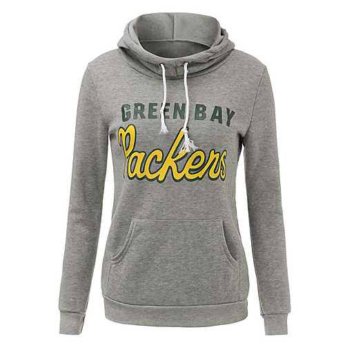

Women's Hoodie Pullover Graphic Text Letter Front Pocket Daily non-printing Basic Hoodies Sweatshirts Gray
