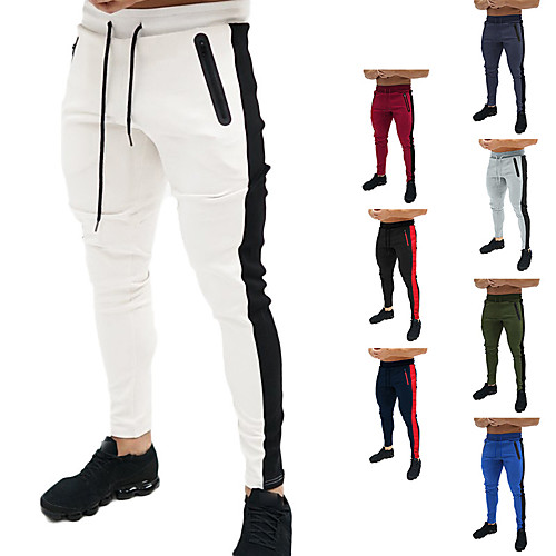 

Men's Sweatpants Joggers Track Pants Bottoms Drawstring Fitness Gym Workout Performance Running Training Breathable Soft Sweat wicking Sport Solid Colored White Black Red Blue Dark Gray Green