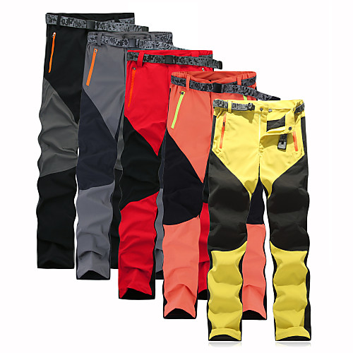

Men's Hiking Pants Trousers Patchwork Summer Outdoor Regular Fit Waterproof Ultra Light (UL) Quick Dry Breathable Pants / Trousers Bottoms Yellow Red Grey Orange Black Camping / Hiking Fishing