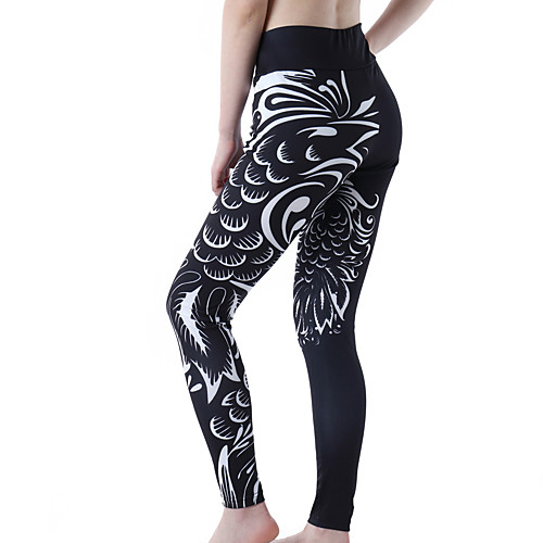 

Women's Yoga Pants Cropped Leggings Tights Tummy Control Butt Lift White Black Yoga Fitness Gym Workout Summer Sports Activewear Stretchy