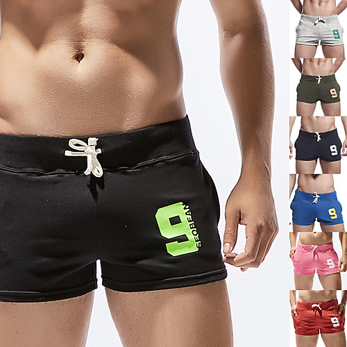 

SEOBEAN Men's Running Shorts Sports & Outdoor Shorts Underwear Shorts Bottoms Drawstring Pocket Cotton Fitness Running Jogging Quick Dry Breathable Soft Sport Black Red Blushing Pink Blue Army Green