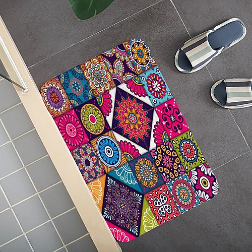 

Creative 3d Printing Multicolored Floor Field Hallway Carpet And Rugs For Bedroom Living Room Carpet Kitchen Bathroom Anti-slip Floor Mats