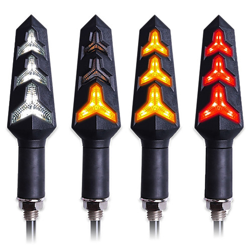 

4PCS LED Turn Signal Light Motorcycle Turn Signals Built Relay Blinker Motorcycle Turn Signal Lamp Stop Signal Brake Lighting