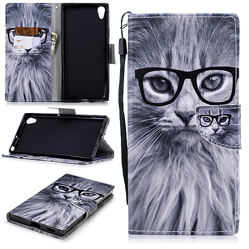 

Case For Sony Xperia XZ1 Sony Xperia XA2 Sony Xperia XA1 Ultra Sony Xperia L1 Card Holder Shockproof Pattern Full Body Cases Food Butterfly Animal PU Leather TPU