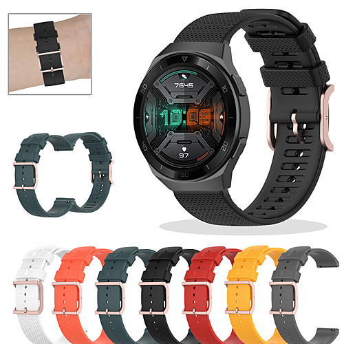 

Sport Silicone Watch Band for Huawei Watch GT 2e / GT2 42mm / GT2 46mm / Honor Magic / Magic Watch 2 42mm 46mm / GT Active / Watch 2 / Watch 2 Pro Replaceable Bracelet Wrist Strap Wristband