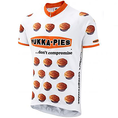 

21Grams Novelty Men's Short Sleeve Cycling Jersey - OrangeWhite Bike Jersey Top Quick Dry Moisture Wicking Breathable Sports Summer Terylene Mountain Bike MTB Road Bike Cycling Clothing Apparel