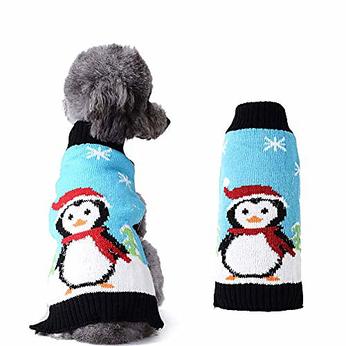 

pet dog ugly sweater gray bear dog holiday costume warm clothes for small medium dogs cats