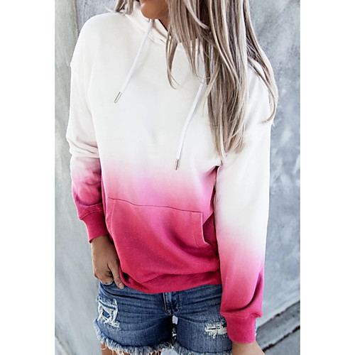 

Women's Hoodie Pullover Tie Dye Daily Other Prints Casual Hoodies Sweatshirts Loose Oversized Blue Green Red