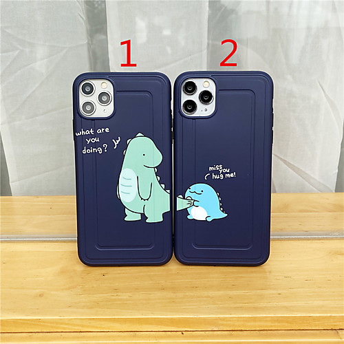 

Case For Apple scene map iPhone 11 11 Pro 11 Pro Max back shape private model series cartoon couple dinosaur pattern TPU material IMD craft fine matte phone case