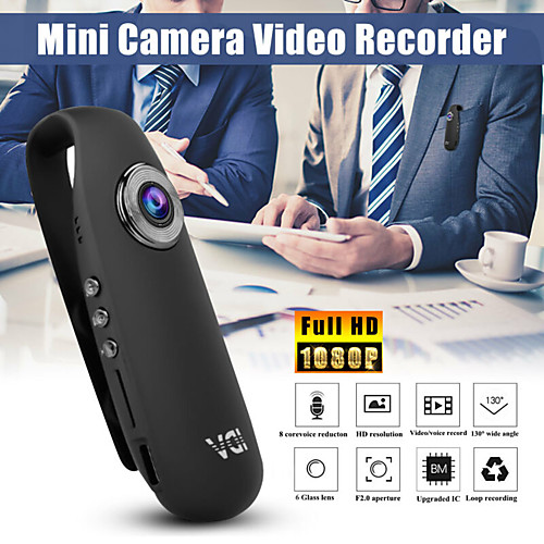 

HD 1080P 130 Mini Camcorder Dash Cam Police Body Motorcycle Bike Motion Camera Battery 560mAh Support 128G Micro SD Card