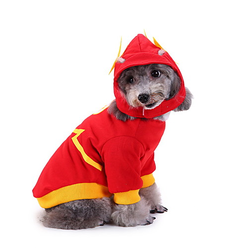 

Dog Halloween Costumes Costume Shirt / T-Shirt Flash Leisure Cute Christmas Party Dog Clothes Puppy Clothes Dog Outfits Breathable Red Costume for Girl and Boy Dog Polyester S M L XL