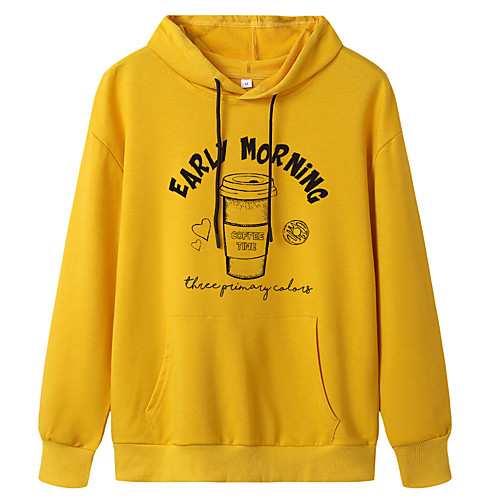 

Women's Hoodie Pullover Graphic Daily Weekend Basic Casual Hoodies Sweatshirts Blue Yellow Blushing Pink