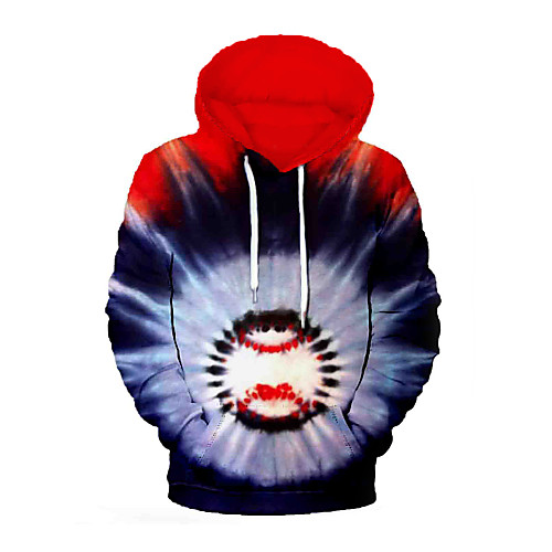 

Men's Hoodie Graphic Tie Dye Hooded Daily 3D Print Basic Hoodies Sweatshirts Rainbow