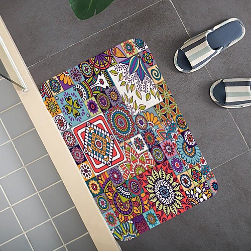 

Creative 3d Printing Multicolored Floor Field Hallway Carpet And Rugs For Bedroom Living Room Carpet Kitchen Bathroom Anti-slip Floor Mats