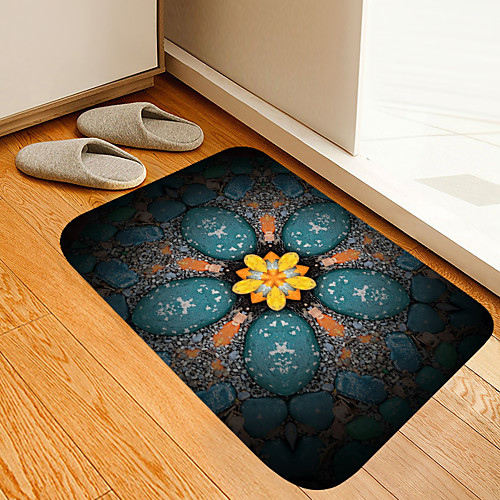 

Color Stone Flower Flowers Kitten Girl Modern Bath Mats Nonwoven / Memory Foam Novelty Bathroom