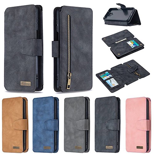 

Case For Xiaomi Redmi Note 9 Pro Max Wallet Card Holder with Stand Full Body Cases Solid Colored PU Leather Xiaomi Note 10 CC9 Pro Redmi 7 8A 9 Note 8T