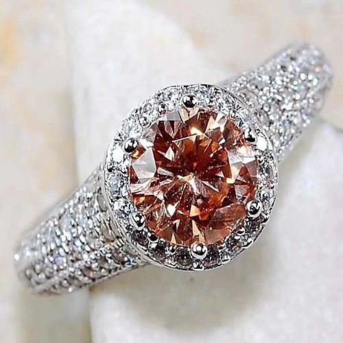 

Band Ring AAA Cubic Zirconia Silver Brass Hope Elegant 1pc 6 7 8 9 10 / Women's