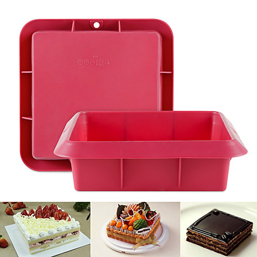

Silicone Cake Mold Square Shape Non-stick Baking Tray 1Pc