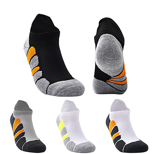 

Compression Socks Athletic Sports Socks 3 Pairs Tab Men's Ankle Socks Low Cut Socks Breathable Sweat wicking Comfortable Gym Workout Basketball Running Skateboarding Sports Geometric Polyester Rainbow