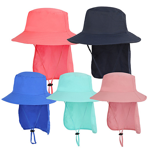 

Boys' Girls' Sun Hat Fishing Hat Hiking Hat 1 PCS Outdoor Portable Breathable Quick Dry Ultraviolet Resistant Hat Solid Color Nylon Fuchsia Blue Pink for Fishing Climbing Beach
