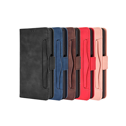 

Case For Xiaomi Poco X3 NFC Card Holder / Shockproof / Magnetic Full Body Cases Solid Colored PU Leather