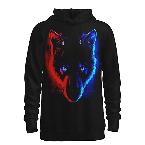 

Men's Pullover Hoodie Sweatshirt Graphic 3D Hooded Daily 3D Print Basic Hoodies Sweatshirts Long Sleeve Black