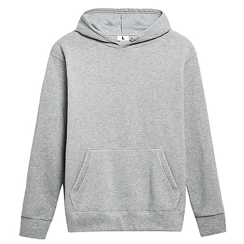 

Men's Long Sleeve Hoodie Sweatshirt Top Athleisure Winter Cotton Thermal Warm Breathable Soft Fitness Gym Workout Performance Running Training Sportswear Solid Colored Normal Dark Grey White Black