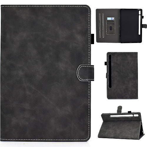 

Case For Samsung Galaxy Tab S7 T870 875 Samsung Galaxy Tab A7 2020 T500 505 Card Holder Flip Magnetic Full Body Cases Solid Colored PU Leather