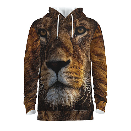 

Men's Pullover Hoodie Sweatshirt Graphic Animal Hooded Daily 3D Print Basic Hoodies Sweatshirts Long Sleeve Yellow
