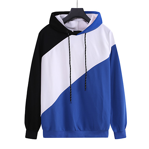 

Men's Pullover Hoodie Sweatshirt Lines / Waves Hooded Casual Hoodies Sweatshirts Long Sleeve Slim Blue Black Red
