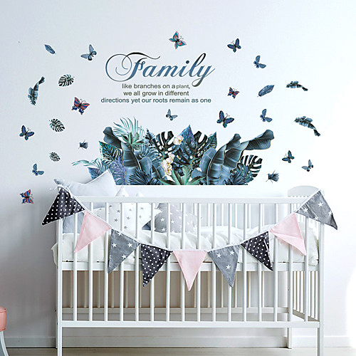 

WallDecals Decor Vinyl DIY Green Tree Leaves Wall Stickers Removable Waterproof Wallpaper Decals Art Easy Peel & Stick for Kids Room Living Room Bedroom 30902CM