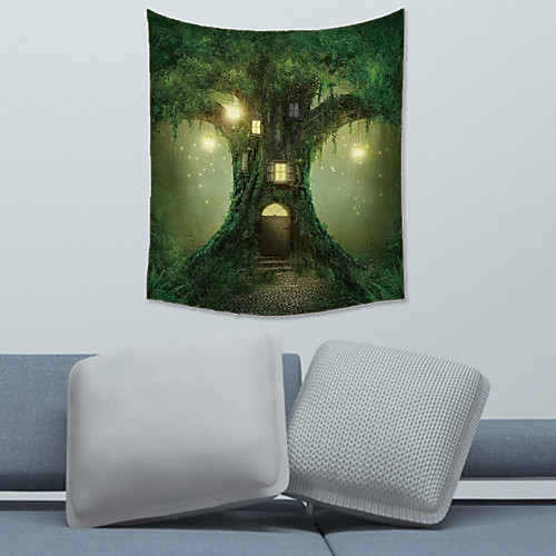 

Wall Tapestry Art Decor Blanket Curtain Picnic Tablecloth Hanging Home Bedroom Living Room Dorm Decoration Polyester Tree House Pattern