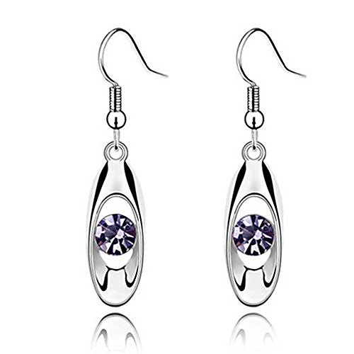 

iumer fashion crystal drop earring oval dangle earrings