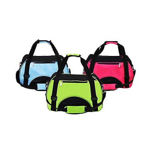 

Dog Cat Carrier Bag & Travel Backpack Travel Bag Camping & Hiking Washable Folding Solid Colored Oxford Cloth Small Dog Red Light Green Light Blue