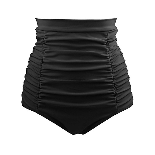 

Women's Beach Bottom Swimsuit High Waist Black Swimwear Bathing Suits Vintage / Padless