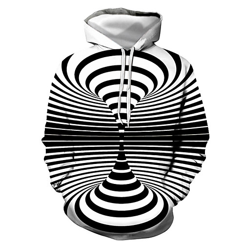 

Men's Pullover Hoodie Sweatshirt Graphic 3D Hooded Daily Going out 3D Print Basic Casual Hoodies Sweatshirts Long Sleeve White