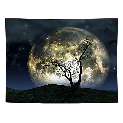 

Wall Tapestry Art Decor Blanket Curtain Picnic Tablecloth Hanging Home Bedroom Living Room Dorm Decoration Polyester Moon Tree Beauty Views