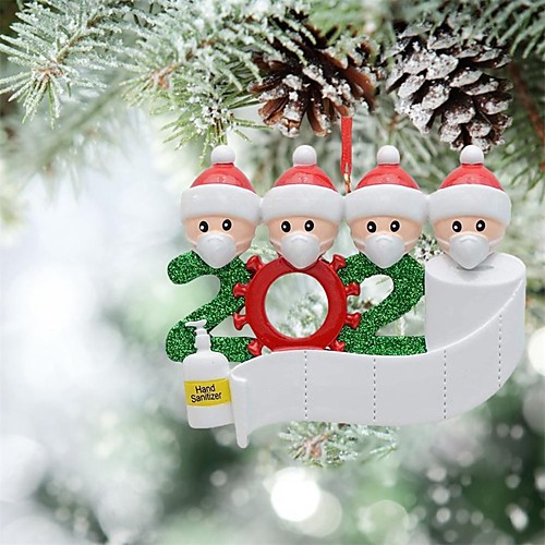 

Quarantine Family 2020 Christmas Ornament Family of 3 Pcs Gifts for Grandkids Co-Workers Friends