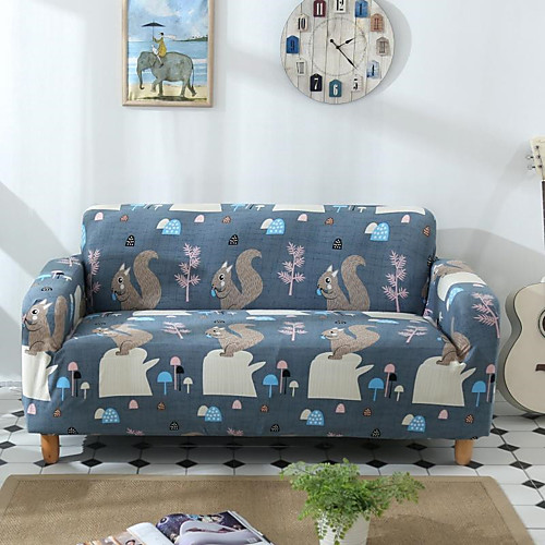 

Sofa Covers Animal Print Couch Covers Slipcovers Squirrel Printed Spandex Fabric Soft Form Fit with One Free Cushion Case Fit for Armchair/Loveseat/Three Seater/Four Seater/Sectional sofa