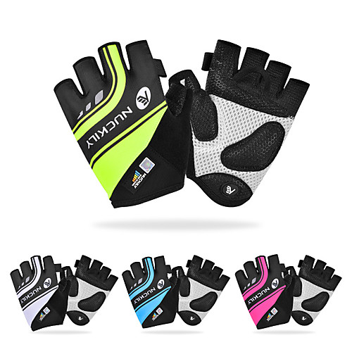

Nuckily Bike Gloves / Cycling Gloves Mountain Bike Gloves Mountain Bike MTB Road Bike Cycling Anti-Slip Breathable Shockproof Protective Fingerless Gloves Half Finger Sports Gloves Terry Cloth Blue