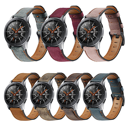 

22mm Leather Watch Band for Amazfit Stratos 3 / Amazfit Stratos 2 2S / Amazfit Pace / GTR 47mm / Xiaomi Watch Color / Xiaomi Heylou Solar LS05 Replaceable Bracelet Wrist Strap Wristband