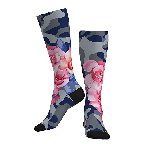 

Compression Socks Long Socks Over the Calf Socks Athletic Sports Socks Cycling Socks Women's Men's Bike / Cycling Breathable Soft Comfortable 1 Pair Floral Botanical Camo / Camouflage Cotton Grey S M