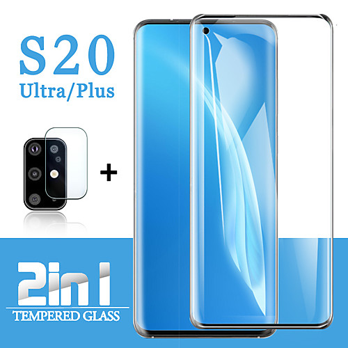 

2 in1 For Samsung Galaxy S21 Ultra S21 Plus Protective Glass Samsung S20 Plus Screen Protector Camera Lens Tempered Glass Galaxy S20 Ultra S20 Plus S20