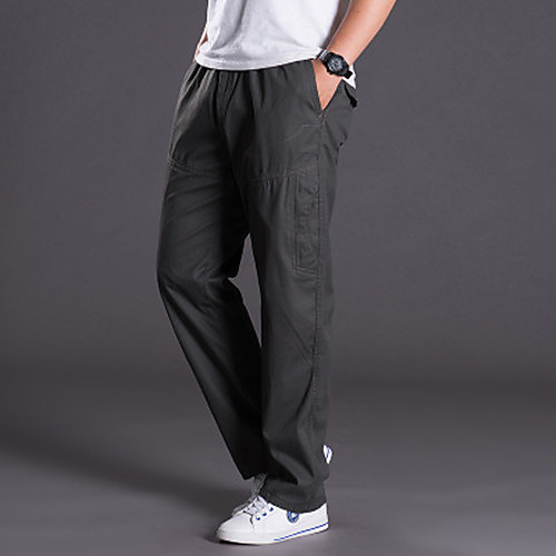 

Men's Basic Outdoor Daily Tactical Cargo Pants Solid Colored Full Length Classic Black Army Green Dark Gray