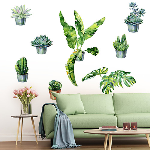 

WallDecals Decor Vinyl DIY Green Tree Leaves Wall Stickers Removable Waterproof Wallpaper Decals Art Easy Peel & Stick for Kids Room Living Room Bedroom 3090CM